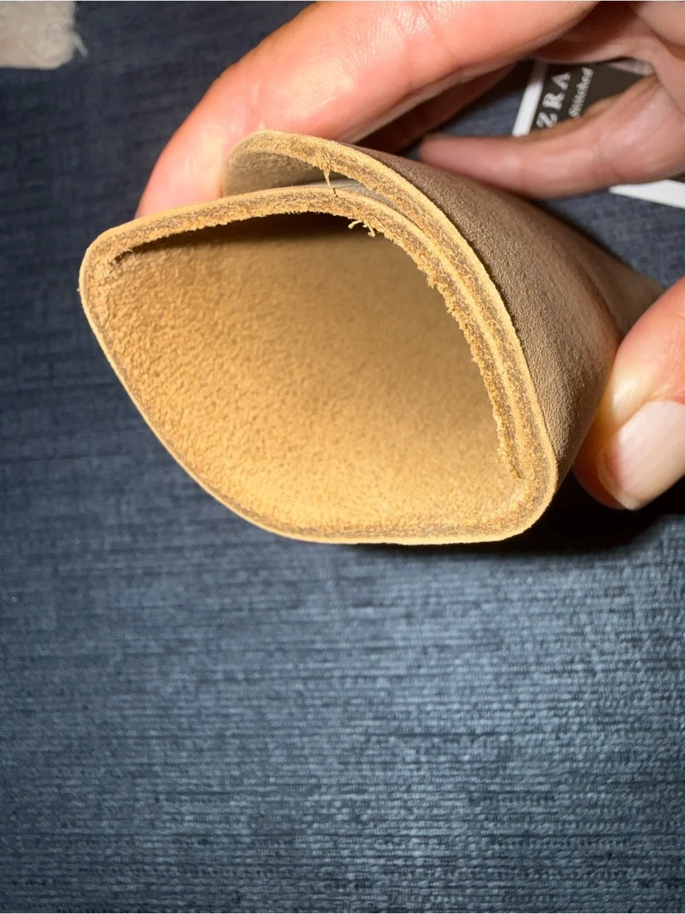 Ezra Arthur No.2 Leather  Card Holder Wallet with Buffalo Emboss - Tan